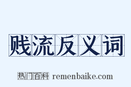 贱流反义词是什么意思的图片